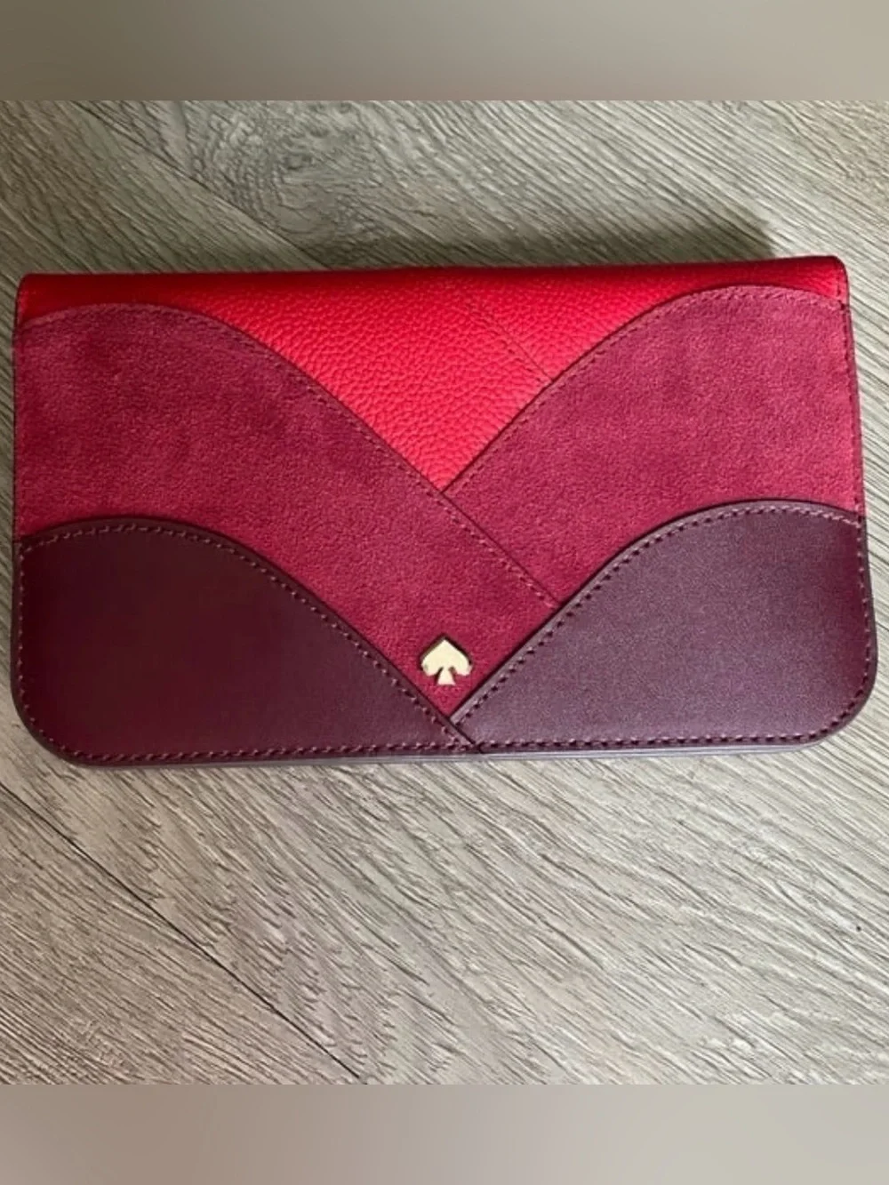 Kate Spade Nadine Patchwork Colorblock Clutch Wallet, Pink/Purple/Mauve